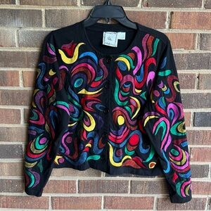 Vintage Michael Simon cropped cotton cardigan